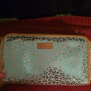 Consuela Blue and Tan Wallet